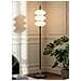 Lampada Da Terra Vintage In Ferro E Vetro Nero, Oro E Bianco, 168 Cm - Foto miniatura 6