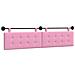 Testata appesa Montaggio a parete Rosa 210 x 55 x 5 cm Tessuto - Foto miniatura 1