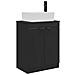 Mobile da bagno con lavabo Nero 54 x 35 x 83 cm - Foto miniatura 1