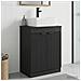 Mobile da bagno con lavabo Nero 54 x 35 x 83 cm - Foto miniatura 2