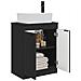 Mobile da bagno con lavabo Nero 54 x 35 x 83 cm - Foto miniatura 3
