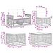 Set Divano da Giardino 11 pcs Nero e Bianco Crema polyrattan - Foto miniatura 9