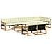 Set di divani da esterno 9 pcs Bianco e Crema 79 x 79 x 37 cm - Foto miniatura 1