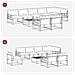 Set di divani da esterno 9 pcs Bianco e Crema 79 x 79 x 37 cm - Foto miniatura 9