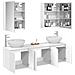 Set di Armadi da Bagno 5 pcs Bianco Legno ingegnerizzato - Foto miniatura 3
