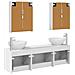 Set di Armadi da Bagno 5 pcs Bianco Legno ingegnerizzato - Foto miniatura 8