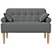 Loveseat con bottoni imbottiti Grigio Scuro 120 x 65 x 79 cm - Foto miniatura 3