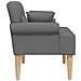 Loveseat con bottoni imbottiti Grigio Scuro 120 x 65 x 79 cm - Foto miniatura 4