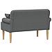 Loveseat con bottoni imbottiti Grigio Scuro 120 x 65 x 79 cm - Foto miniatura 5
