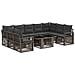 Set Divano da Giardino 10 pz Grigio e Grigio Scuro polyrattan - Foto miniatura 1