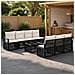 Set Divano da Giardino 8 pz Nero polyrattan - Foto miniatura 3