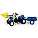 Trattore a pedali Kid New Holland T 7550 c / Ruspa e Rimorchio 023929 - Foto miniatura 2