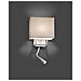 Faro 29983 - Vesper Lampada Da Parete Marrone E Beige Con Lettore Led - Foto miniatura 2