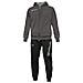 Tuta King Completo Di Giacca Con Zip Manica Lunga Con Cappuccio E Pantalone Colore Grigio Scuro / nero Taglia Xs - Foto miniatura 1