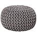 Pouf Poggiapiedi In Tessuto Grigio Scuro 40 X 25 Cm Conrad - Foto miniatura 1