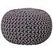 Pouf Poggiapiedi In Tessuto Grigio Scuro 40 X 25 Cm Conrad - Foto miniatura 34