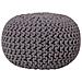Pouf Poggiapiedi In Tessuto Grigio Scuro 40 X 25 Cm Conrad - Foto miniatura 28
