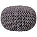 Pouf Poggiapiedi In Tessuto Grigio Scuro 40 X 25 Cm Conrad - Foto miniatura 20