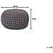 Pouf Poggiapiedi In Tessuto Grigio Scuro 40 X 25 Cm Conrad - Foto miniatura 17