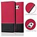 Custodia Compatibile Con Samsung Galaxy S6 Edge In Rosso Nero - Coperchio Protettiva Con Chiusura Magnetica, Funzione Stand E Tasca Per Le Carte - Foto miniatura 4