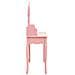 Tavolo Da Trucco Con Sgabello Rosa 75x69x140 Cm Legno Paulownia - Foto miniatura 5