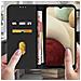 Custodia Samsung Galaxy A12 Portadocumenti Funzione Supporto Nero - Foto miniatura 4