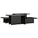 Tavolini da Salotto 2 pz Neri 111,5x50x33 cm Legno Multistrato - Foto miniatura 2