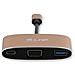 Usb-c (m) To Vga & Usb 3.0 (f) & Usb-c Charging Multiport Adapter, Aluminium, Gold *new - Foto miniatura 1