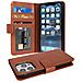 Custodia Compatibile Con Apple Iphone 13 Pro Max In Marrone Cioccolata - Coperchio Protettivo Con Chiusura Magnetica E 3 Slot Per Carte - Foto miniatura 1