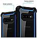 Custodia Compatibile Con Samsung Galaxy S10 Plus In Blu Nero - Coperchio Protettivo 2 In 1 Con Bordo In Silicone Tpu E Retro In Vetro Acrilico - Foto miniatura 2