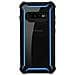 Custodia Compatibile Con Samsung Galaxy S10 Plus In Blu Nero - Coperchio Protettivo 2 In 1 Con Bordo In Silicone Tpu E Retro In Vetro Acrilico - Foto miniatura 3