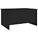 Tavolino Da Salotto Nero 80x55,5x41,5 Cm In Legno Multistrato - Foto miniatura 3