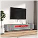 Set Mobili Tv 2 Pz Con Luci Led Grigio Sonoma Legno Multistrato - Foto miniatura 3