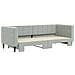 Divano Letto Con Letto Estraibile Grigio Chiaro 80x200 Velluto - Foto miniatura 3