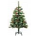 Albero Natale Artificiale Incernierato Con Pigne E Bacche 150cm - Foto miniatura 2