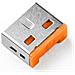 Ul03pkor Clip Sicura Bloccaporte + Chiave Usb Tipo A Arancione 6 Pz - Foto miniatura 1