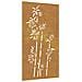 Decorazione Muro Da Giardino 105x55 Cm Bambù In Acciaio Corten - Foto miniatura 2