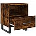 Comodino Rovere Fumo 40x35x47,5 Cm In Legno Multistrato - Foto miniatura 3