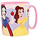 Disney Tazza Rosa Per Bambine In Plastica Principesse Jasmine Rapunzel Biancaneve Belle Da 350 Ml Adatta Al Microonde - Foto miniatura 2