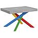 Tavolo Allungabile 90x120/224 Cm Volantis Telaio Gambe 4 Colori (b) - Cemento - Foto miniatura 5