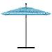 Ombrellone Giardino Con Palo In Acciaio Blu 269x269x235 Cm - Foto miniatura 3