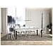 Tavolo Allungabile 90x90/246 Cm Karamay Premium Bianco Frassino Telaio Antracite - Foto miniatura 3