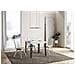 Tavolo Allungabile 90x90/246 Cm Karamay Premium Bianco Frassino Telaio Antracite - Foto miniatura 4