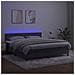 Letto a Molle con Materasso e LED Grigio Scuro 180x200 cm - Foto miniatura 2