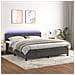Letto a Molle con Materasso e LED Grigio Scuro 180x200 cm - Foto miniatura 4