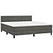 Letto a Molle con Materasso e LED Grigio Scuro 180x200 cm - Foto miniatura 8