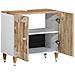 Mobile Lavabo Da Bagno 62x33x58cm In Legno Massello Di Mango - Foto miniatura 3