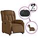 Poltrona Elettrica Reclinabile Marrone in Tessuto - Foto miniatura 5