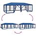 Tenda per Feste con 12 Pareti Laterali in Rete Blu 8x4 m HDPE - Foto miniatura 6