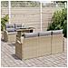 Set divani giardino 6 pezzi con cuscini rattan polietilene beige, Divano giardino 2 posti con cuscini rattan polietilene beige - Foto miniatura 3